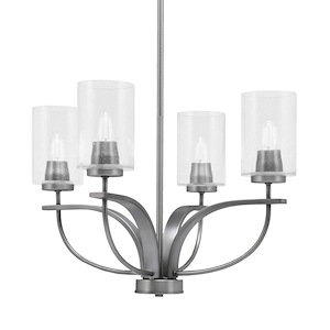 Cavella - 4 Light Up Chandelier-14.5 Inches Tall and 21.5 Inches Wide