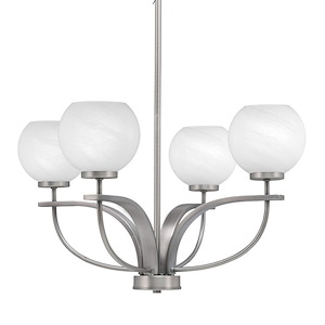Cavella - 4 Light Chandelier-13.75 Inches Tall and 23.75 Inches Wide