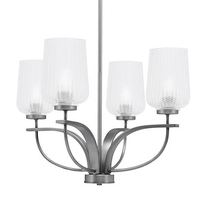Cavella - 4 Light Up Chandelier-15.75 Inches Tall and 22.75 Inches Wide