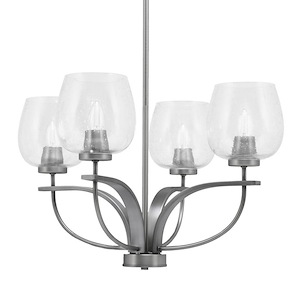 Cavella - 4 Light Up Chandelier-14.5 Inches Tall and 24 Inches Wide
