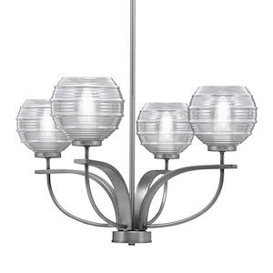 Cavella - 4 Light Up Chandelier-13.75 Inches Tall and 23.75 Inches Wide