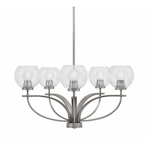 Cavella - 5 Light Chandelier-14.25 Inches Tall and 25.25 Inches Wide