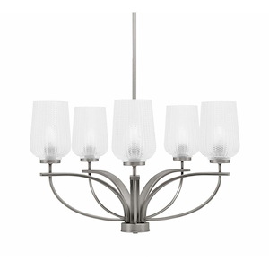 Cavella - 5 Light Chandelier-16.25 Inches Tall and 24.5 Inches Wide