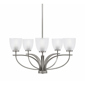 Cavella - 5 Light Chandelier-14 Inches Tall and 24.5 Inches Wide
