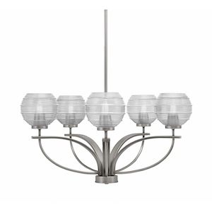 Cavella - 5 Light Chandelier-14.25 Inches Tall and 25 Inches Wide