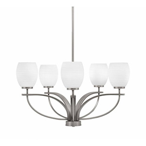 Cavella - 5 Light Chandelier-15 Inches Tall and 24 Inches Wide
