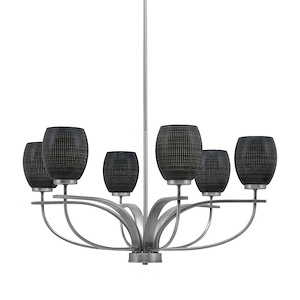 Cavella - 6 Light Up Chandelier-14.75 Inches Tall and 31 Inches Wide