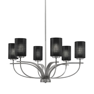 Cavella - 6 Light Up Chandelier-15.25 Inches Tall and 30 Inches Wide