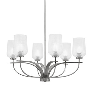 Cavella - 6 Light Up Chandelier-16.5 Inches Tall and 30.75 Inches Wide
