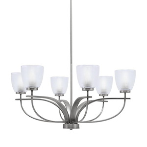 Cavella - 6 Light Up Chandelier-13.75 Inches Tall and 31 Inches Wide