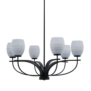 Cavella - 6 Light Chandelier-14.75 Inches Tall and 31 Inches Wide - 1298454