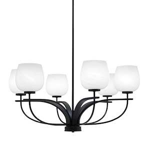 Cavella - 6 Light Chandelier-15 Inches Tall and 32 Inches Wide