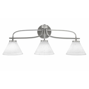 Cavella - 3 Light Bath Bar-10 Inches Tall and 28.5 Inches Length