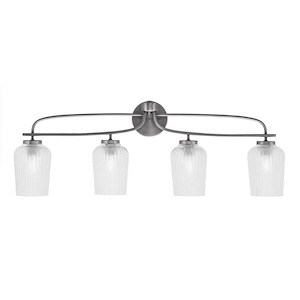 Cavella - 4 Light Bath Bar-12.5 Inches Tall and 36.75 Inches Length