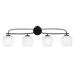 Cavella - 4 Light Bath Bar-11.25 Inches Tall and 37.75 Inches Length