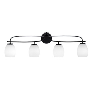Cavella - 4 Light Bath Bar-11 Inches Tall and 36.5 Inches Length - 1298420