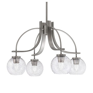 Cavella - 4 Light Down Chandelier-14.5 Inches Tall and 25 Inches Wide