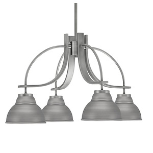 Cavella - 4 Light Down Chandelier-15.5 Inches Tall and 26.5 Inches Wide