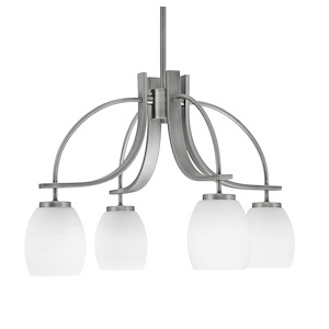 Cavella - 4 Light Down Chandelier-15.25 Inches Tall and 24.5 Inches Wide