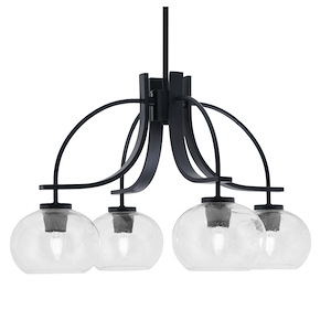 Cavella - 4 Light Down Chandelier-15 Inches Tall and 26.25 Inches Wide