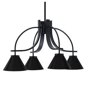 Cavella - 4 Light Down Chandelier-14.75 Inches Tall and 26.5 Inches Wide
