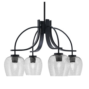 Cavella - 4 Light Down Chandelier-15.5 Inches Tall and 25.25 Inches Wide