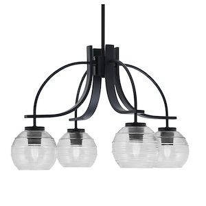 Cavella - 4 Light Down Chandelier-14.75 Inches Tall and 25.25 Inches Wide