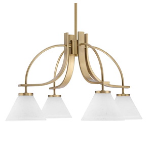 Cavella - 4 Light Down Chandelier-14.25 Inches Tall and 26.25 Inches Wide