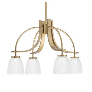 Cavella - 4 Light Down Chandelier-14.5 Inches Tall and 24.5 Inches Wide