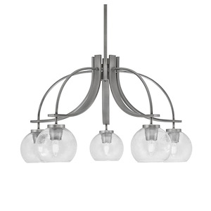 Cavella - 5 Light Down Chandelier-15.5 Inches Tall and 26.75 Inches Wide
