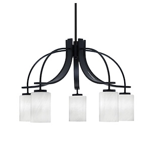Cavella - 5 Light Down Chandelier-16.5 Inches Tall and 25.25 Inches Wide