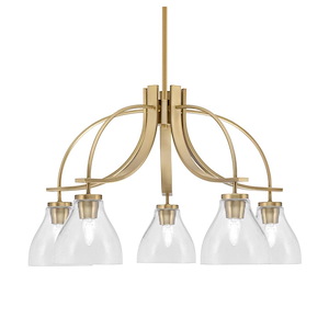 Cavella - 5 Light Down Chandelier-16.5 Inches Tall and 27.75 Inches Wide