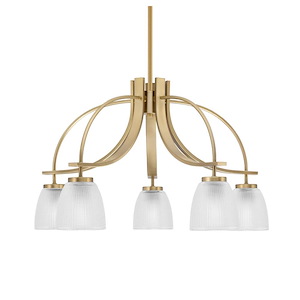 Cavella - 5 Light Down Chandelier-15.25 Inches Tall and 26 Inches Wide