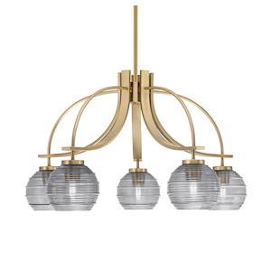Cavella - 5 Light Down Chandelier-15.5 Inches Tall and 27.25 Inches Wide