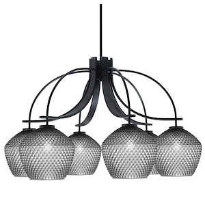 Cavella - 6 Light Down Chandelier-20 Inches Tall and 32.25 Inches Wide