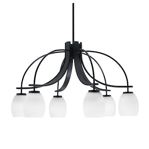 Cavella - 6 Light Down Chandelier-16.5 Inches Tall and 28.5 Inches Wide