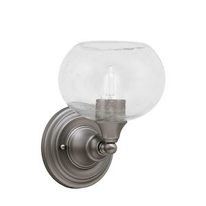 1 Light Wall Sconce-9.75 Inches Tall and 7 Inches Wide
