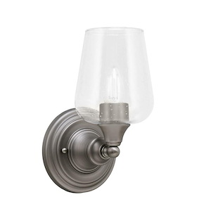 1 Light Wall Sconce-10.75 Inches Tall and 5 Inches Wide