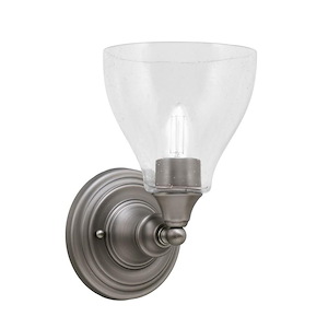 1 Light Wall Sconce-10.5 Inches Tall and 6.25 Inches Wide