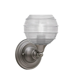 1 Light Wall Sconce-9.75 Inches Tall and 6 Inches Wide