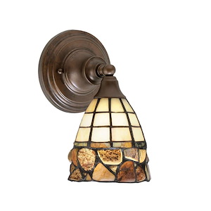1 Light Wall Sconce-10 Inches Tall and 7 Inches Wide