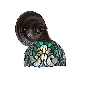 1 Light Wall Sconce-8.75 Inches Tall and 7 Inches Wide