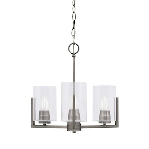 Atlas - 3 Light Up Chandelier-14.5 Inches Tall and 13 Inches Wide