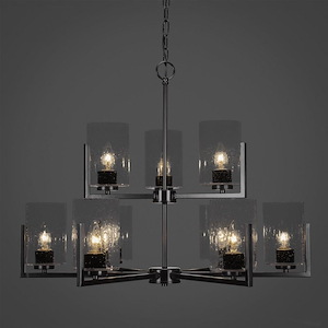 Atlas - 9 Light Chandelier-21.75 Inches Tall and 28 Inches Wide
