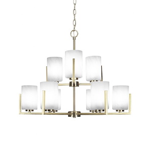 Atlas-9 Light Chandelier-28 Inches Wide by 21.75 Inches High