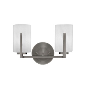 Atlas - 2 Light Bath Bar-8.75 Inches Tall and 12.75 Inches Length