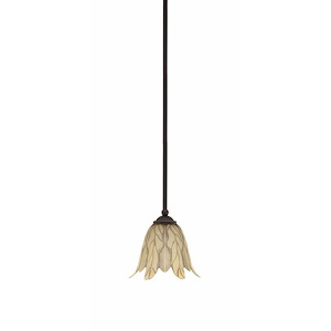 Zilo - 1 Light Stem Hung Mini Pendant-6.75 Inches Tall and 7 Inches Width