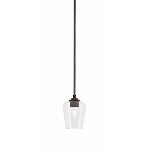 Zilo - 1 Light Stem Hung Mini Pendant-7.5 Inches Tall and 5 Inches Width