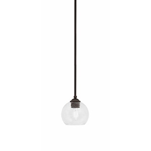 Zilo - 1 Light Stem Hung Mini Pendant-6.25 Inches Tall and 5.75 Inches Width