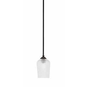 Zilo - 1 Light Stem Hung Mini Pendant-8.5 Inches Tall and 5 Inches Width